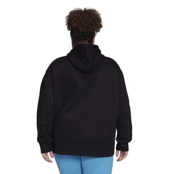 Adidas Essentials Studio Womens Hoodie - Plus Size - Black/White