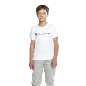 Champion Script Kids T-Shirt - 3 Pack - White/Blue/Black