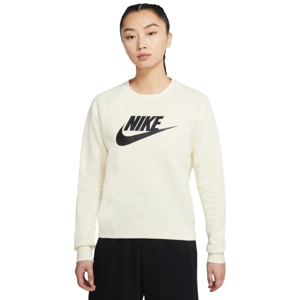 Nike Sportswear Essential Fleece Crew Womens Sweatshirt - Coconut Milk/Black