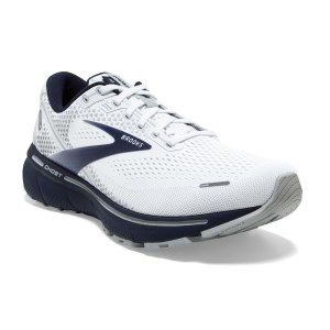 Brooks Ghost 14 - Mens Running Shoes - White/Grey/Navy