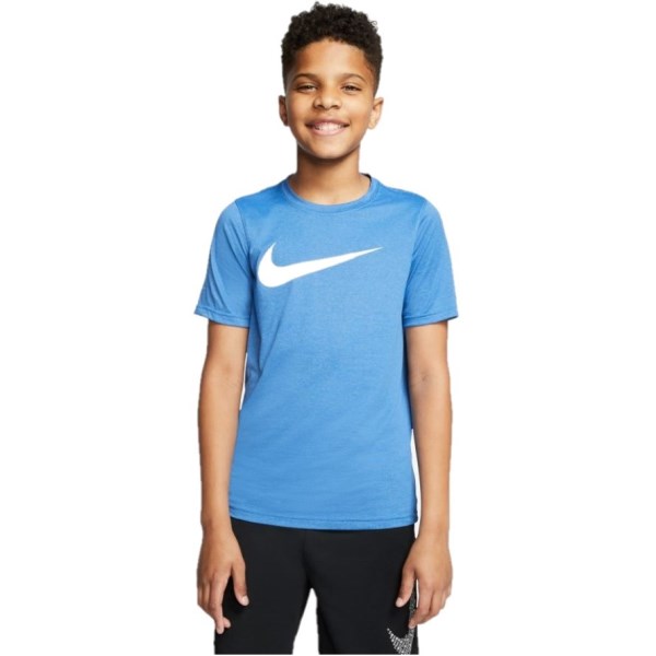 Nike Dri-Fit Legacy Kids Boys Training T-Shirt - Game Royal Blue Heather/White