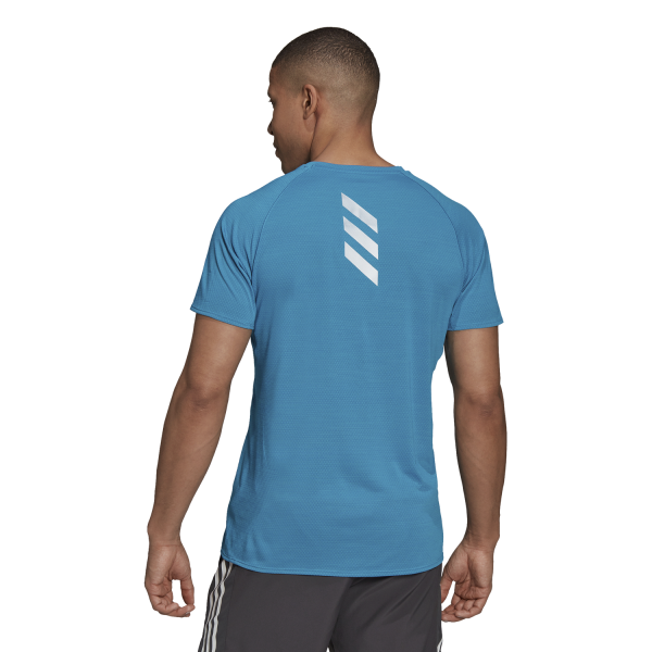 Adidas Runner Tee Mens Running Shirt - Sonic Aqua