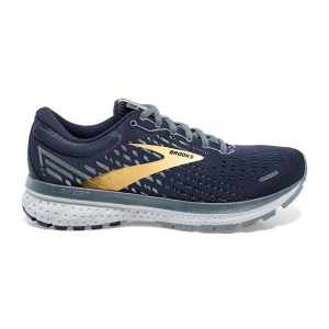 Brooks Ghost 13 - Mens Running Shoes - Peacoat/Grey/Gold