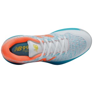 New Balance FuelCell 996v4 Womens Tennis Shoes - White/Citrus