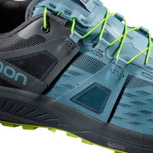Salomon Ultra Pro - Mens Trail Running Shoes - Bluestone/Ebony/Acid Lime