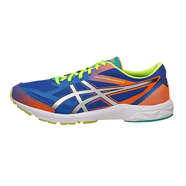 Asics Gel Hyper Speed 6 - Mens Running Shoes - Blue/SIlver/Flash Orange