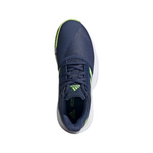 Adidas CourtJam XJ - Kids Tennis Shoes - Tech Indigo/Signal Green/Footwear White