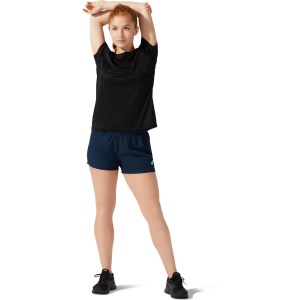 Asics Silver Womens Short Sleeve Running T-Shirt - Performance Black