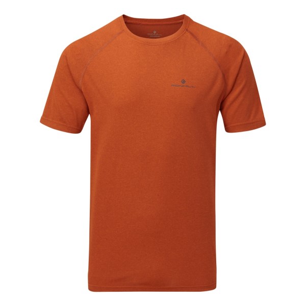 Ronhill Core Mens Short Sleeve Running T-Shirt - Brick Marl/Charcoal