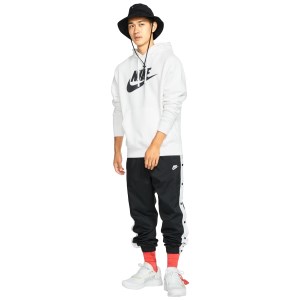Nike Sportswear Club Fleece Graphic Mens Pullover Hoodie - Triple White/Black