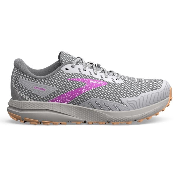 Brooks Divide 4 - Womens Trail Running Shoes - Oyster/Black Pearl/Violet