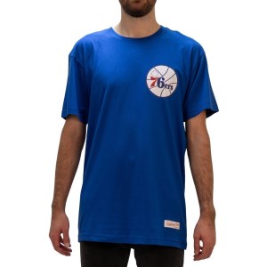 Mitchell & Ness Philadelphia 76ers Colour Pop Mens Basketball T-Shirt - Royal Blue