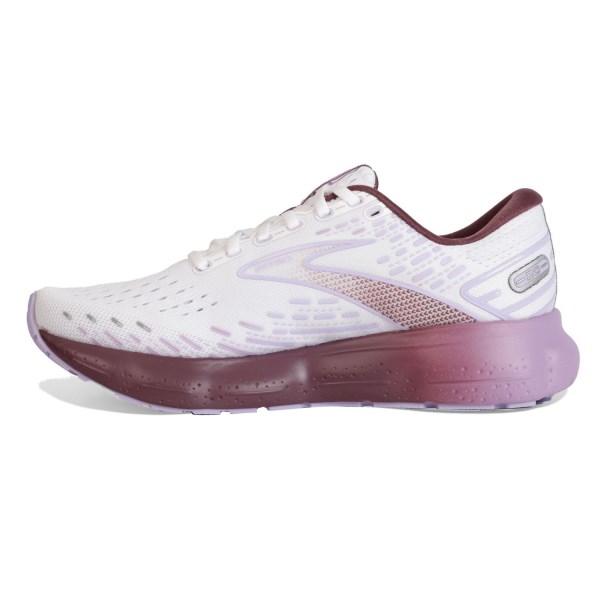 Brooks Glycerin 20 - Womens Running Shoes - White/Orchid/Lavender