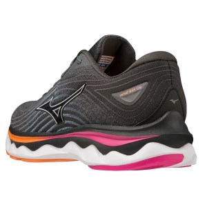 Mizuno Wave Sky 6 - Womens Running Shoes - Iron Gate/Nimbus Cloud/Neon Pink