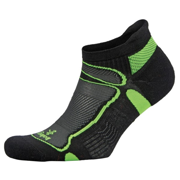 Balega Ultra Light No Show Unisex Running Socks - Black/Neon Lime