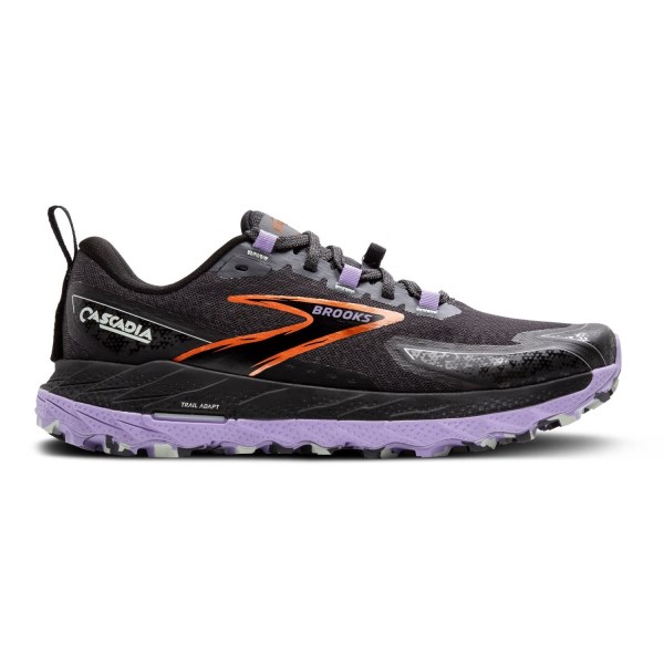 Brooks Cascadia 18 - Womens Trail Running Shoes - Ebony/Lavender/Copper