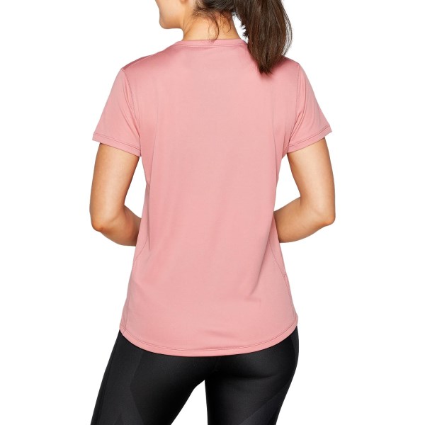 Asics Silver Womens Short Sleeve Running T-Shirt - Smokey Rose