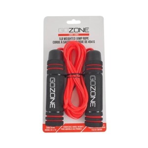 GoZone 1lb Weighted Jump Rope - Black/Red