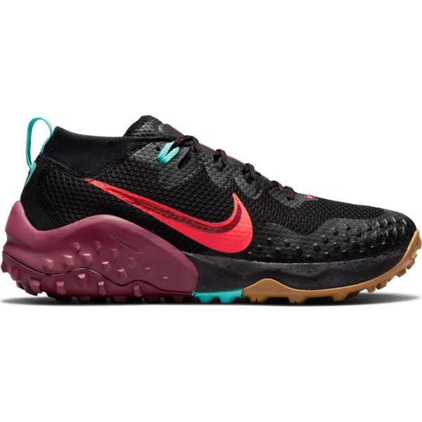 Nike Wildhorse 7 - Mens Trail Running Shoes - Black/Bright Crimson/Dark Beetroot