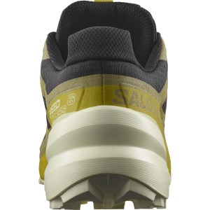 Salomon Speedcross 6 - Mens Trail Running Shoes - Black/Cress Green/Transparent Yellow