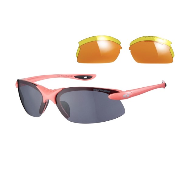 Sunwise Windrush Sports Sunglasses + 3 Lens Sets - Coral