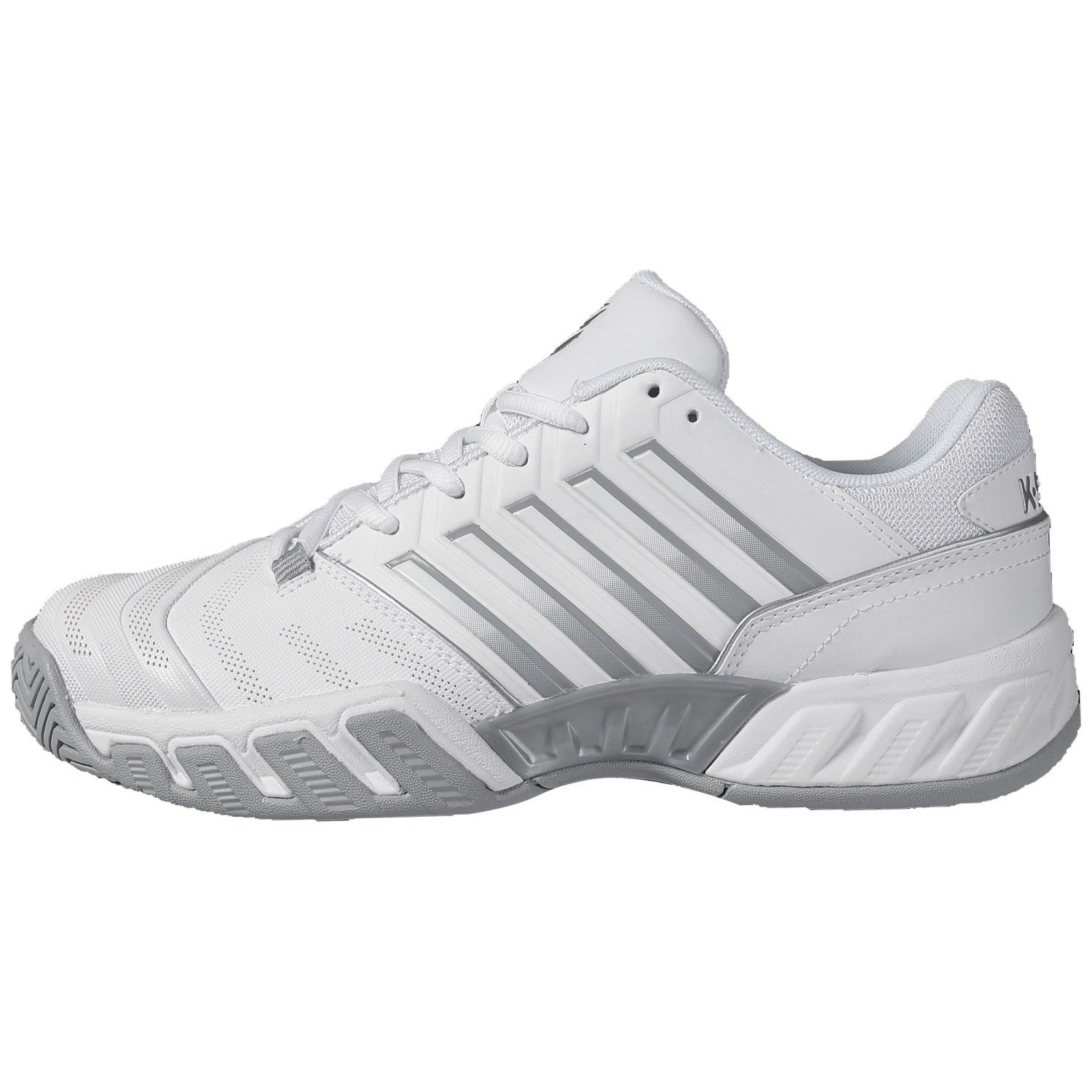 K-Swiss Bigshot Light 4 Womens Tennis Shoes - White/High-Rise/Silver ...