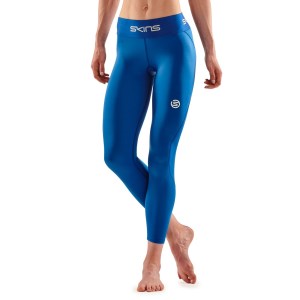 Skins Series-1 Womens 7/8 Compression Tights - Bright Blue