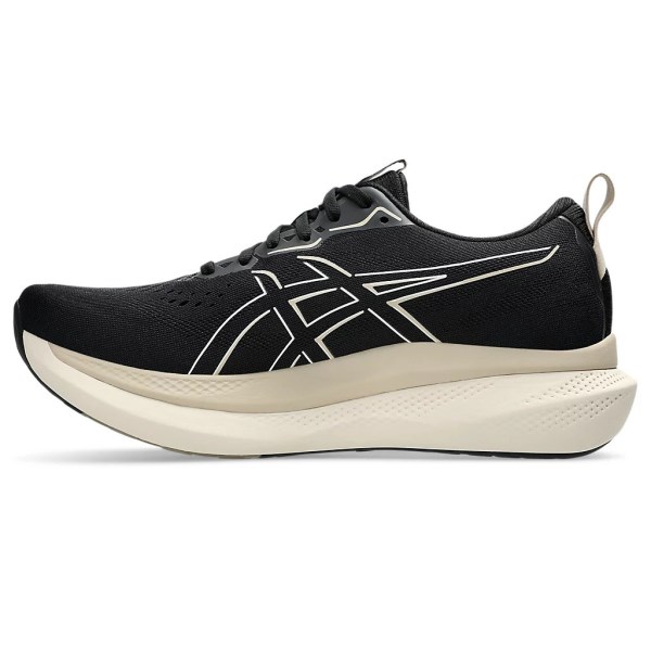 Asics GlideRide Max - Mens Running Shoes - Black/Oatmeal