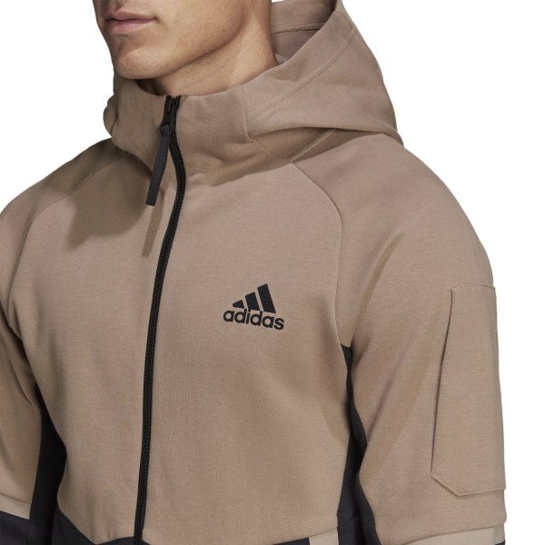 Adidas Designed For Gameday Mens Full-Zip Jacket - Chalky Brown