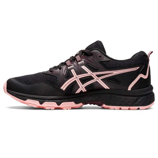 Asics Gel Venture 8 - Womens Trail Running Shoes - Black/Frosted Rose