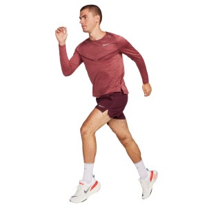 Nike Dri-Fit Challenger 5 Inch Brief-Lined Mens Running Shorts - Night Maroon/Reflective Silver