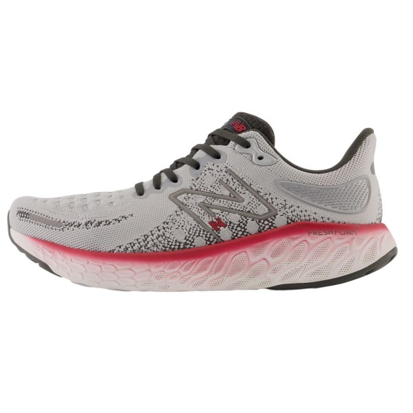 New Balance Fresh Foam X 1080v12 - Mens Running Shoes - Light Grey/Red