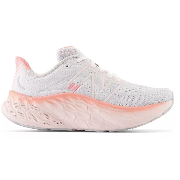 New Balance Fresh Foam More v4 - Womens Running Shoes - Quartz Grey/Washed Pink/Grapefruit