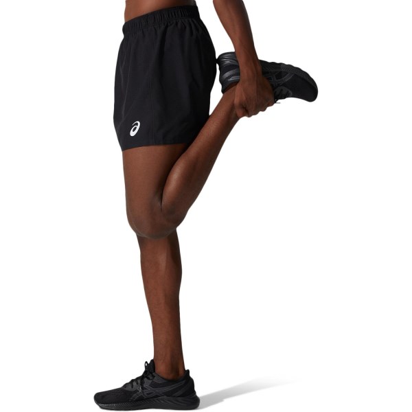 Asics Silver 5 Inch Mens Running Shorts - Performance Black/Graphite Grey