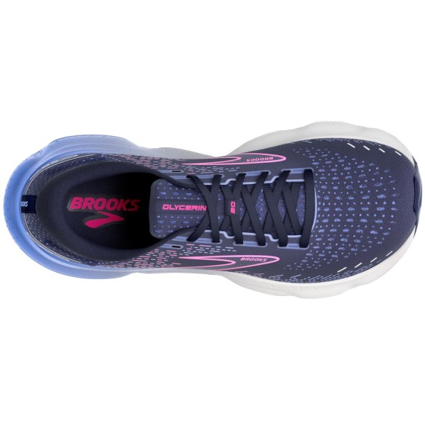 Brooks Glycerin 20 - Womens Running Shoes - Peacoat/Blue/Pink