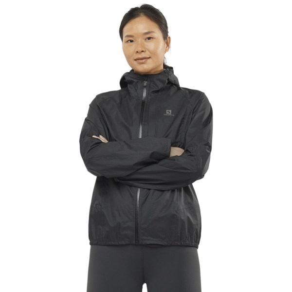 Salomon Bonatti Waterproof Womens Running Jacket - Black