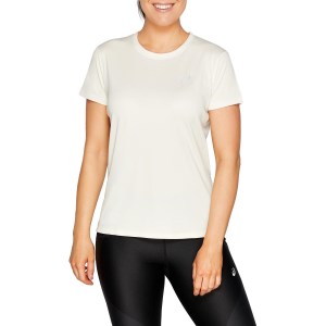 Asics Silver Womens Short Sleeve Running T-Shirt - Birch