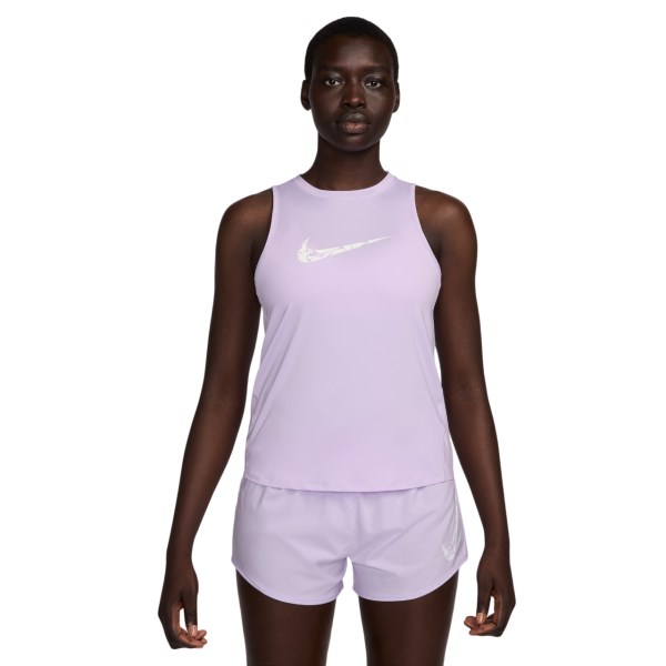 Nike One Graphic Womens Running Tank Top - Lilac Bloom/White