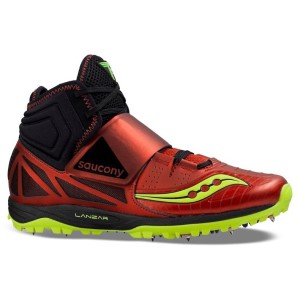 Saucony Lanzar Javelin 2 - Mens Throwing Spikes - Red/Citron