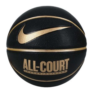 Nike Everyday All Court 8P Indoor/Outdoor Basketball - Size 7 - Black/Metallic Gold