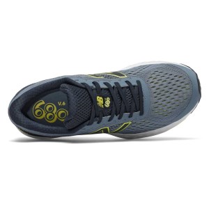 New Balance 680v6 - Mens Running Shoes - Grey/Black/Lime