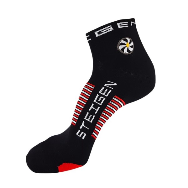 Steigen Quarter Length Running Socks - Black/White
