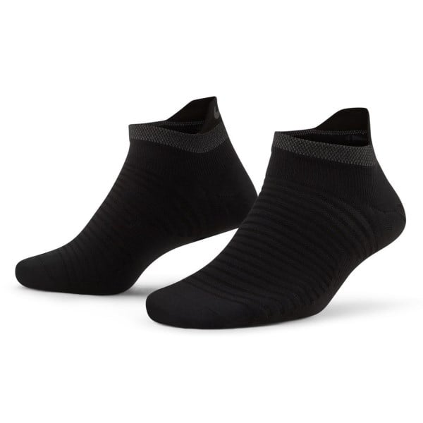 Nike Spark Lightweight No-Show Running Socks - Black/Reflective Silver