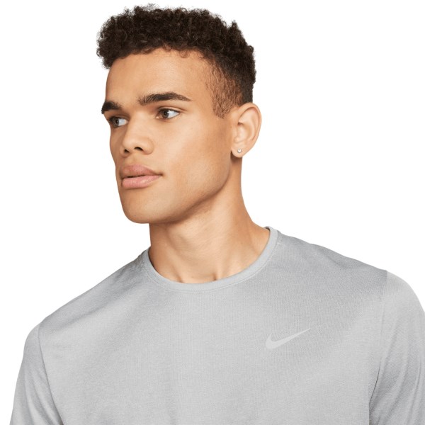 Nike Dri-Fit UV Miler Mens Running T-Shirt - Particle Grey/Grey Fog/Reflective Silver