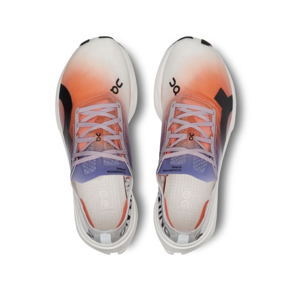 On Running Cloudboom Strike - Womens Road Racing Shoes - White/Flame