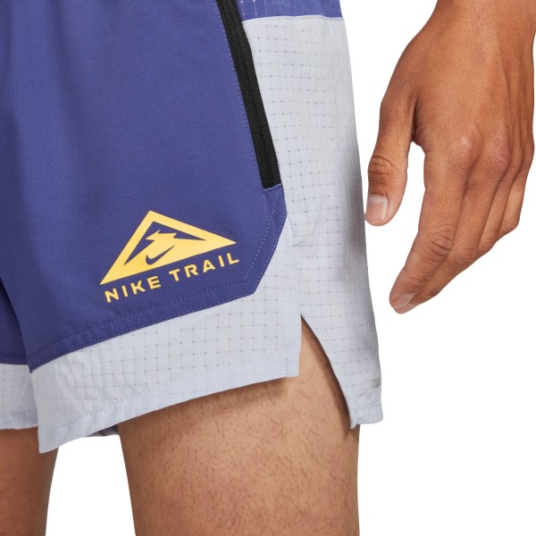 Nike Dri-Fit Flex Stride Mens Trail Running Shorts - Ghost/Dark Purple Dust/University Gold