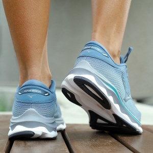Mizuno Wave Sky 5 - Womens Running Shoes - China Blue/Quarry