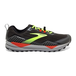 Brooks Cascadia 15 - Mens Trail Running Shoes - Black/Raven/Cherry Tomato