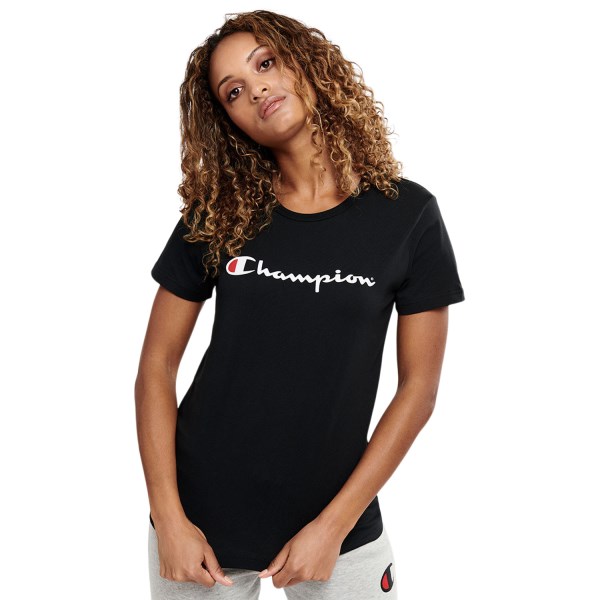Champion Script Womens T-Shirt - Black