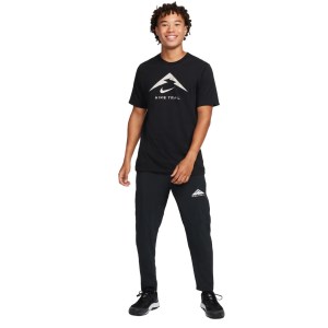 Nike Dri-Fit Logo Mens Trail Running T-Shirt - Black